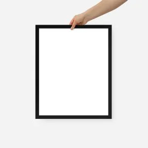 Ingelijste poster met passe-partout in zwart of wit - productafbeelding 4