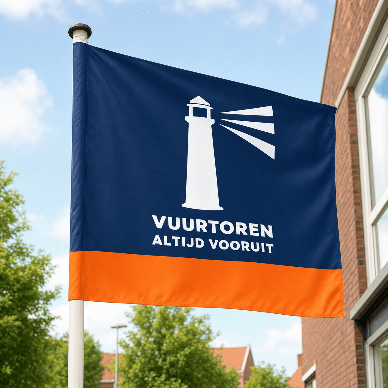 Vlagdoek bedrukken met tunnelzoom
