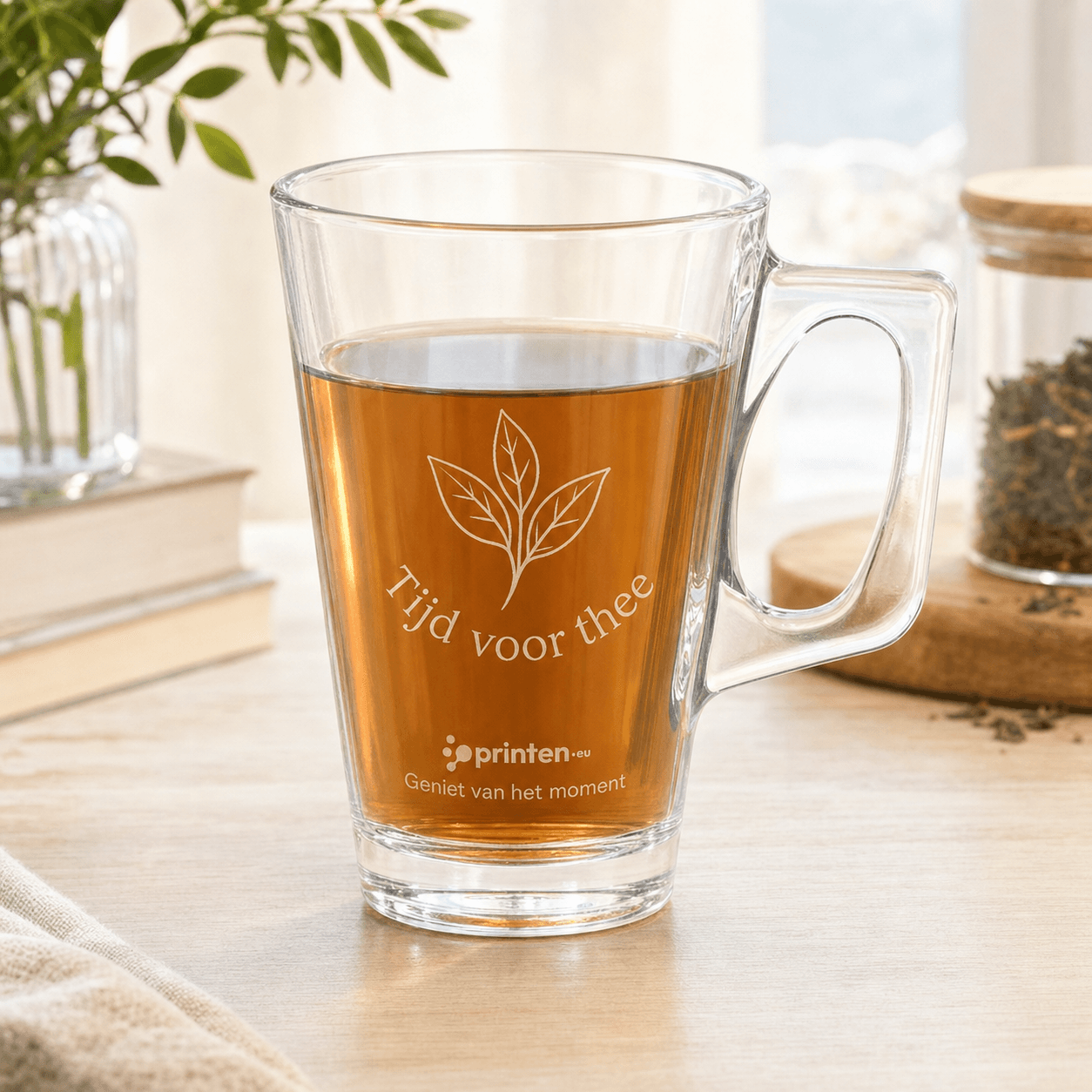 Theeglazen met Graveerlook Bedrukking