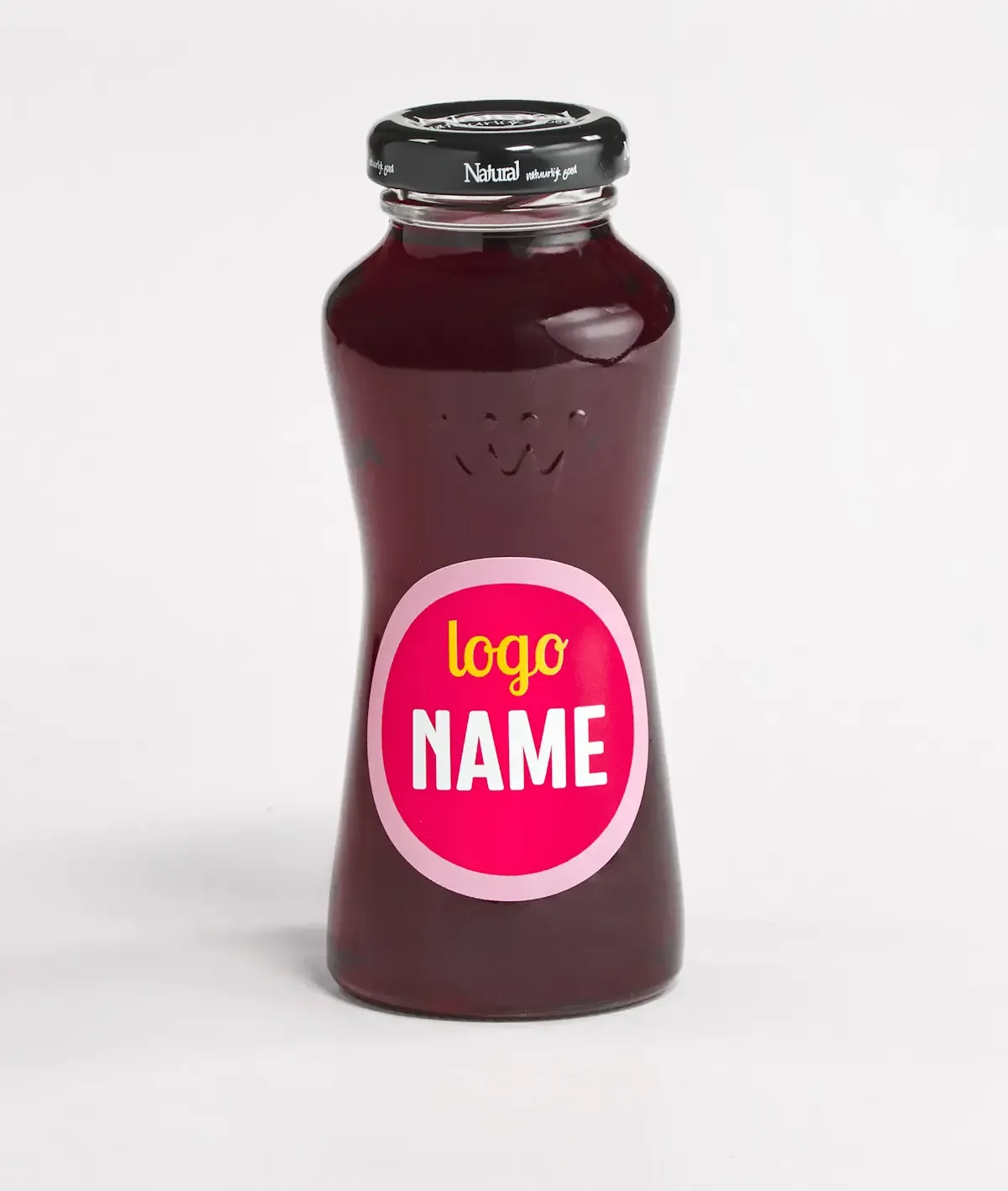 Appel-vlierbessensap 200ml met gepersonaliseerd etiket - productafbeelding 1