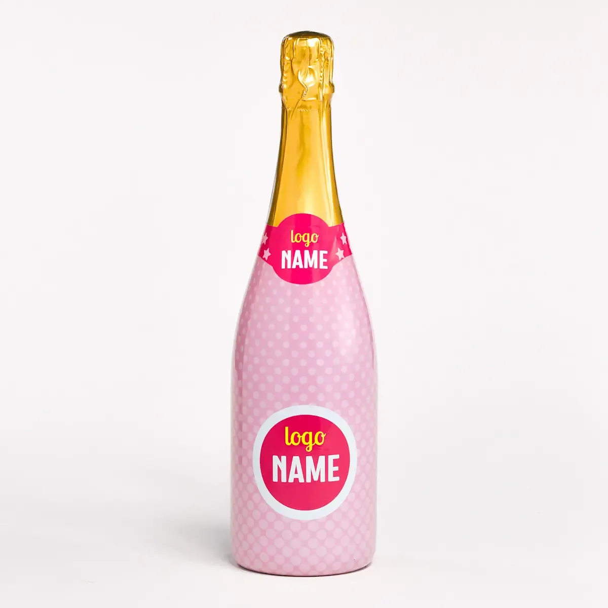 Champagneflessen bedrukken met eigen etiket of sleeve