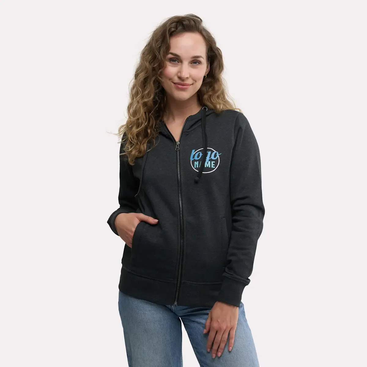 Hoodie Clique Classic Zipped met Bedrukking
