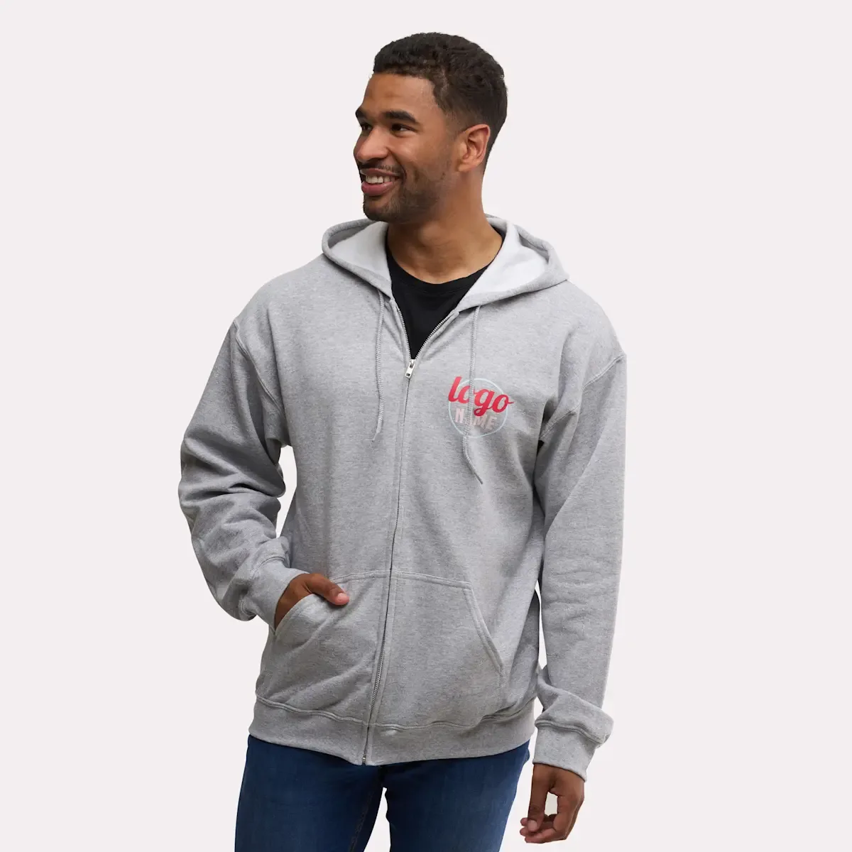 Hoodie Gildan Heavy Blend Zipped bedrukken