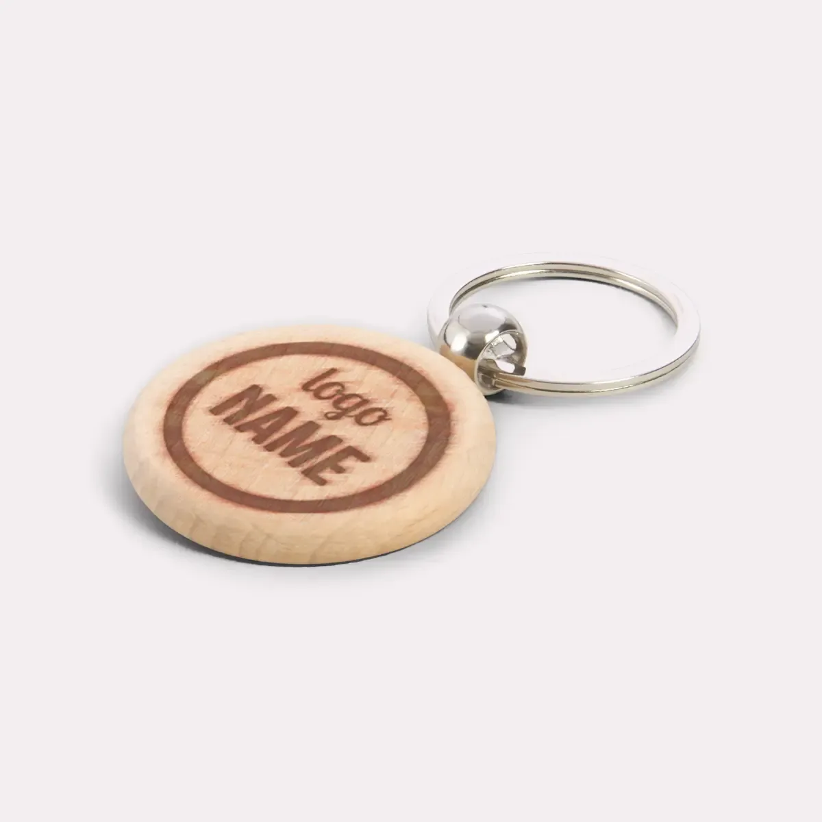 Houten sleutelhangers met lasergravure