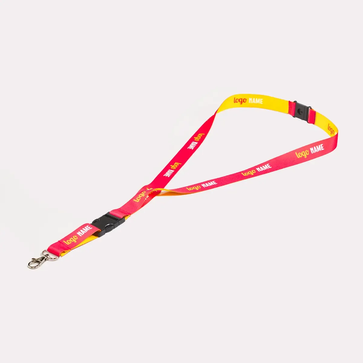 Keycords met veiligheidsclip en buckle – bedrukt met jouw logo