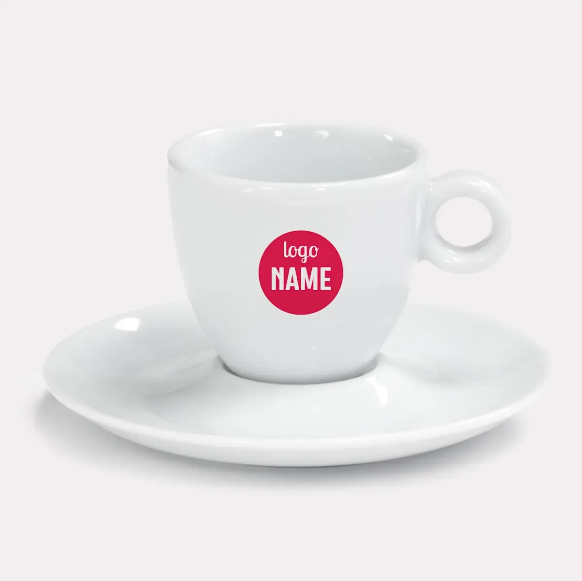 Koffieservies met bedrukking
