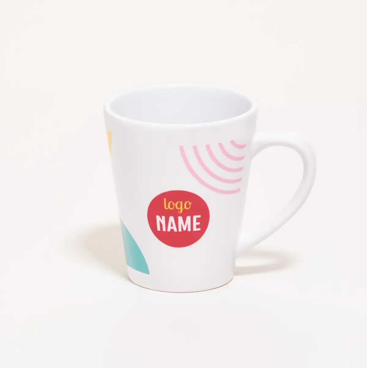 Latte mok bedrukken – 200 ml wit keramiek