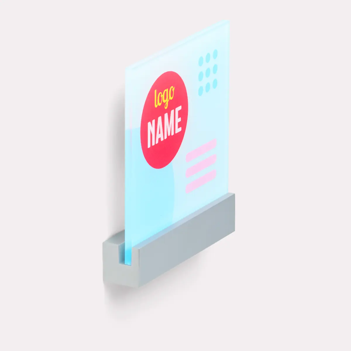 Naambordhouders met signclamp – aluminium en zwart