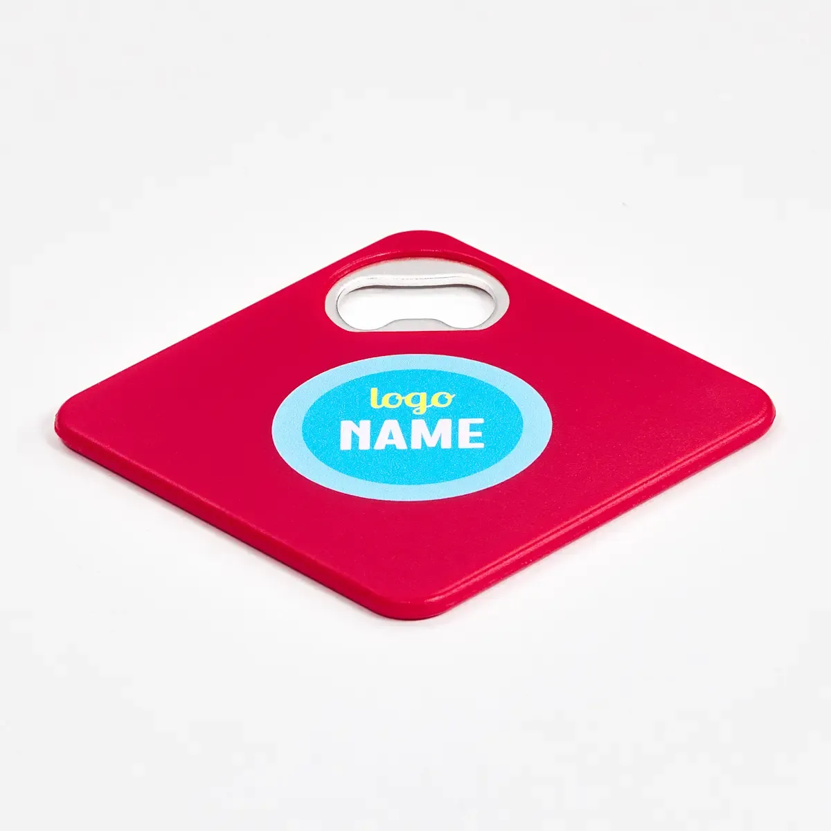 Gepersonaliseerde onderzetters met opener - 55 x 45 mm
