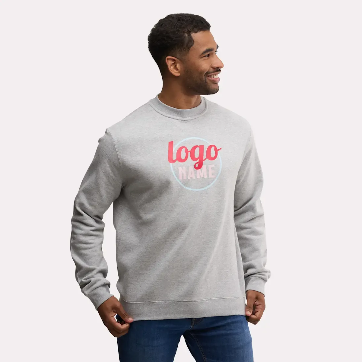 Sweater B&C ID.332 bedrukt met jouw logo