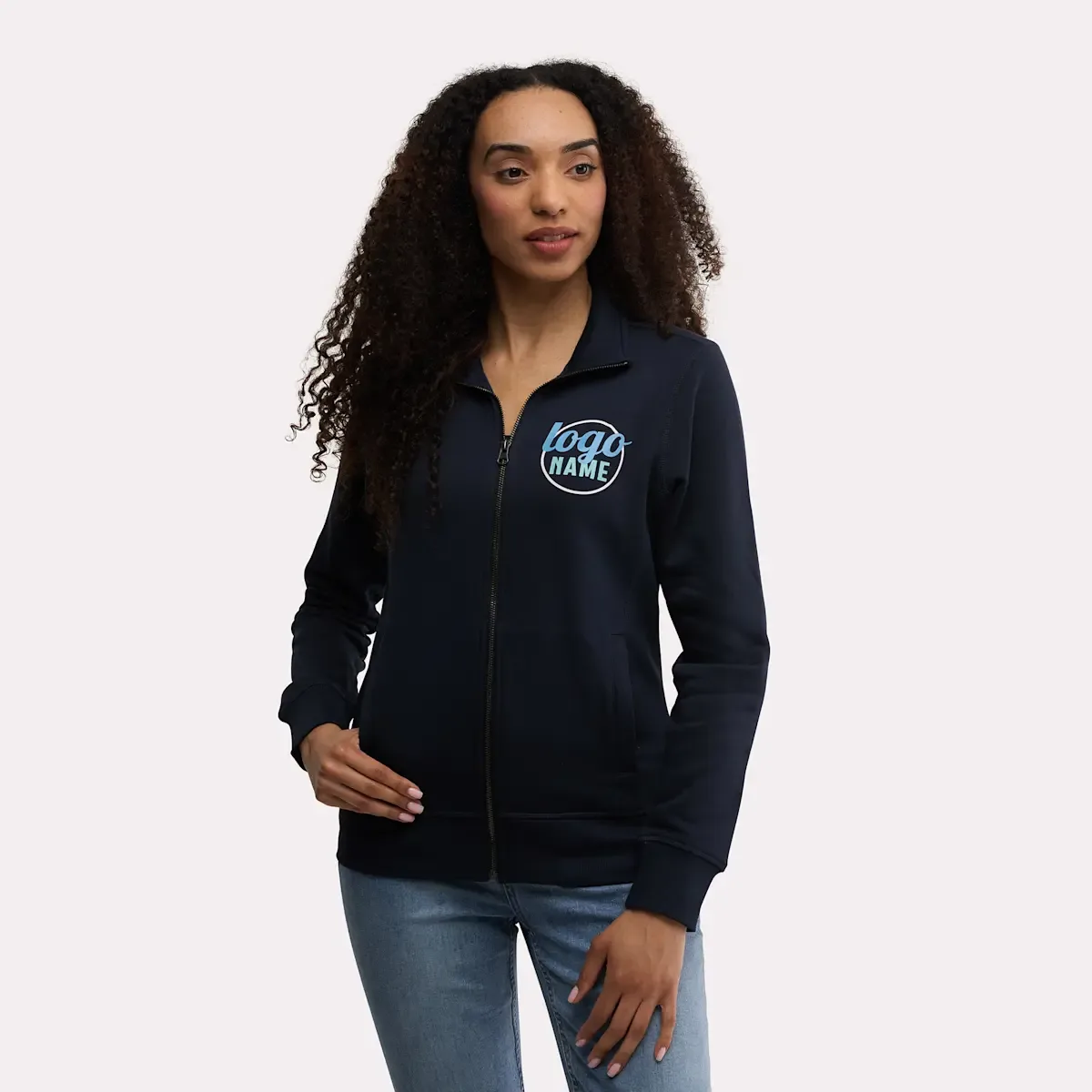 Sweater Clique Classic Zipped met Bedrukking
