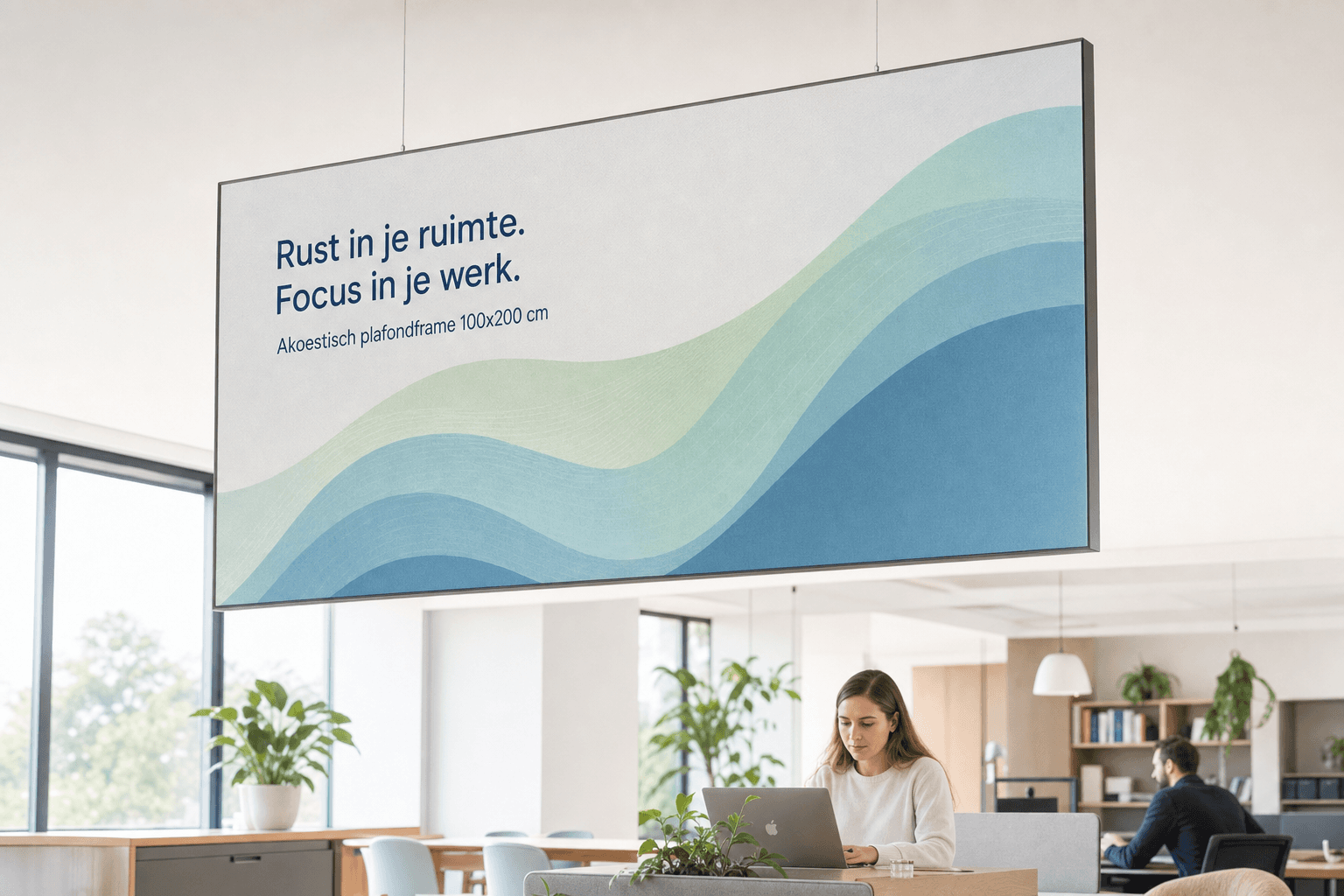 Akoestisch plafondframe bedrukken - 100x200 cm
