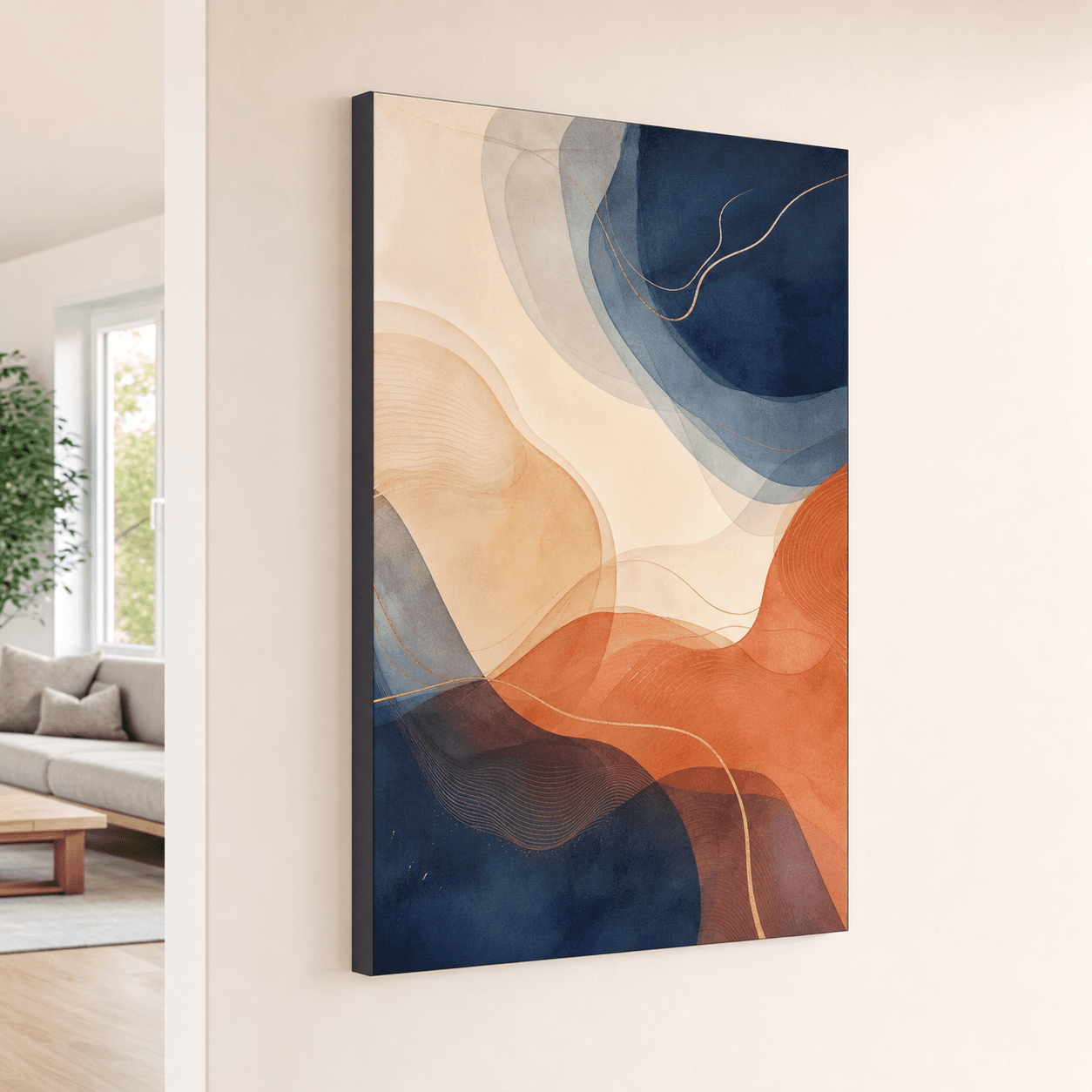 Akoestisch wandframe met verwisselbare print
