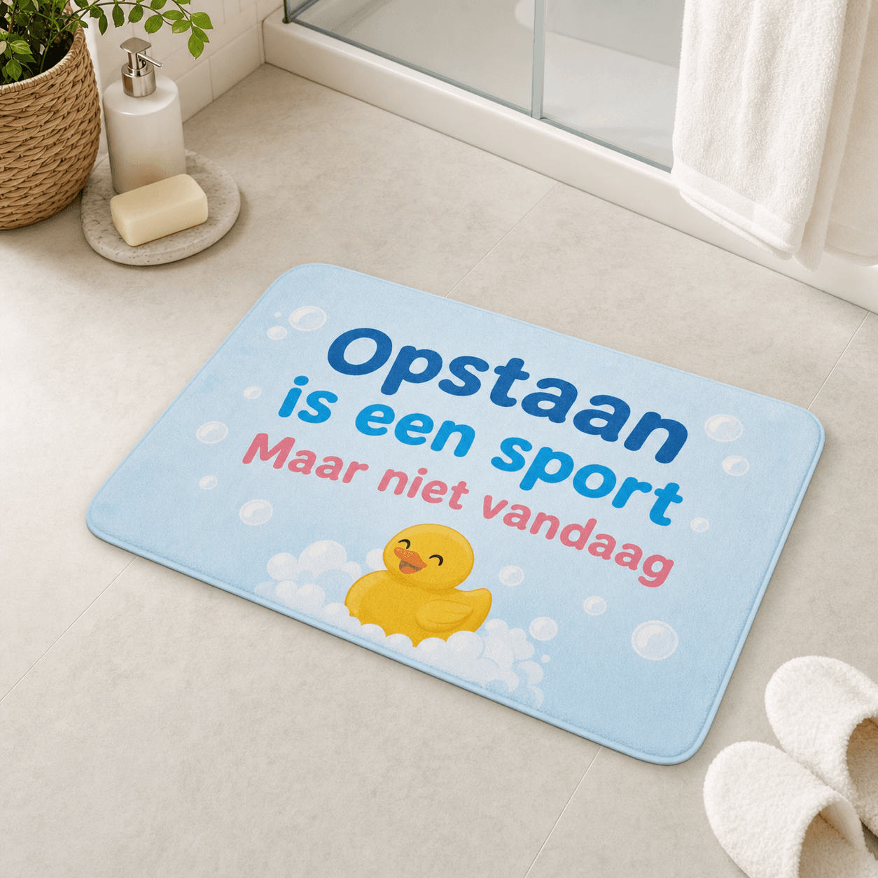 Badmat bedrukken met eigen foto of tekst