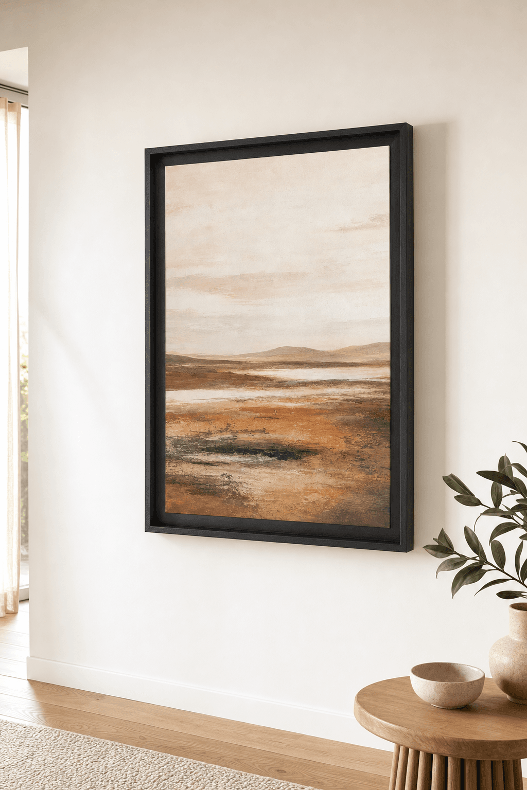 Zwarte houten baklijst voor canvas