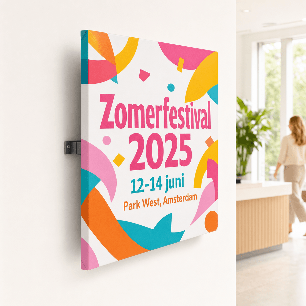 Blind frame spandoek met zoom en ringen