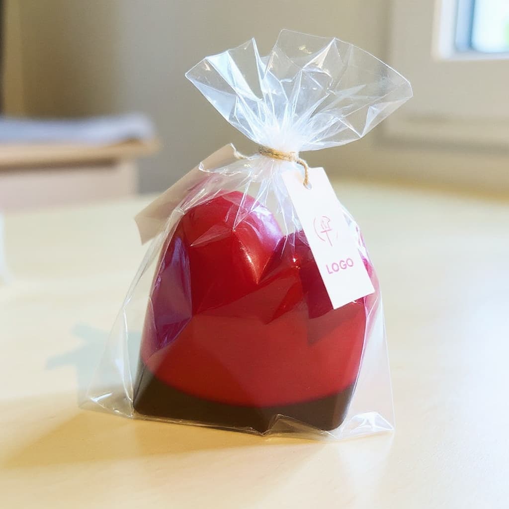 Chocolade hartje 6 cm met logokaartje
