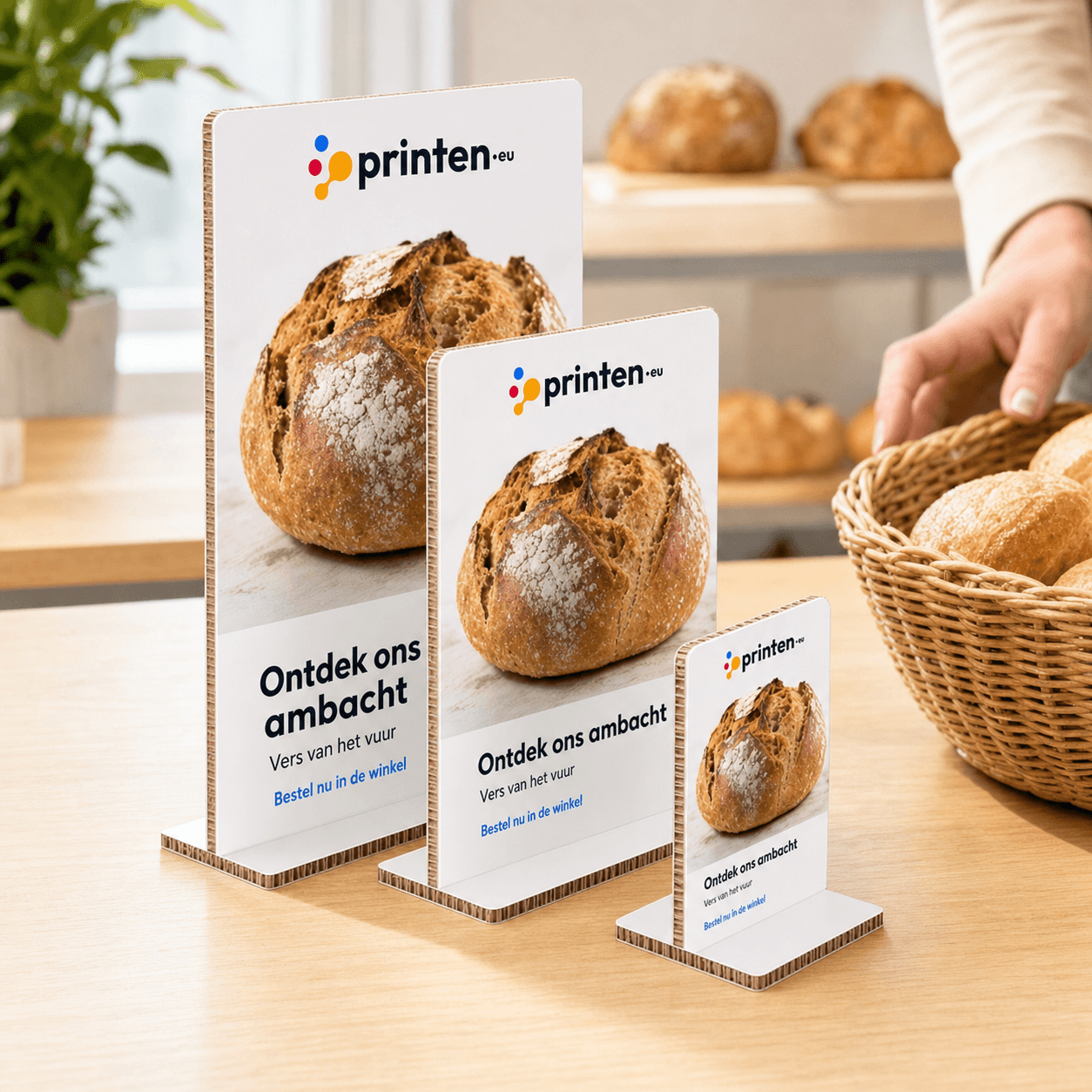 Displaykaarten bedrukken op 10 mm Re-board®