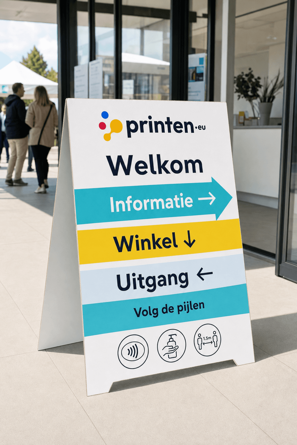 Displaykarton bedrukken – 2 mm wit/wit plaat voor displays en bewegwijzering