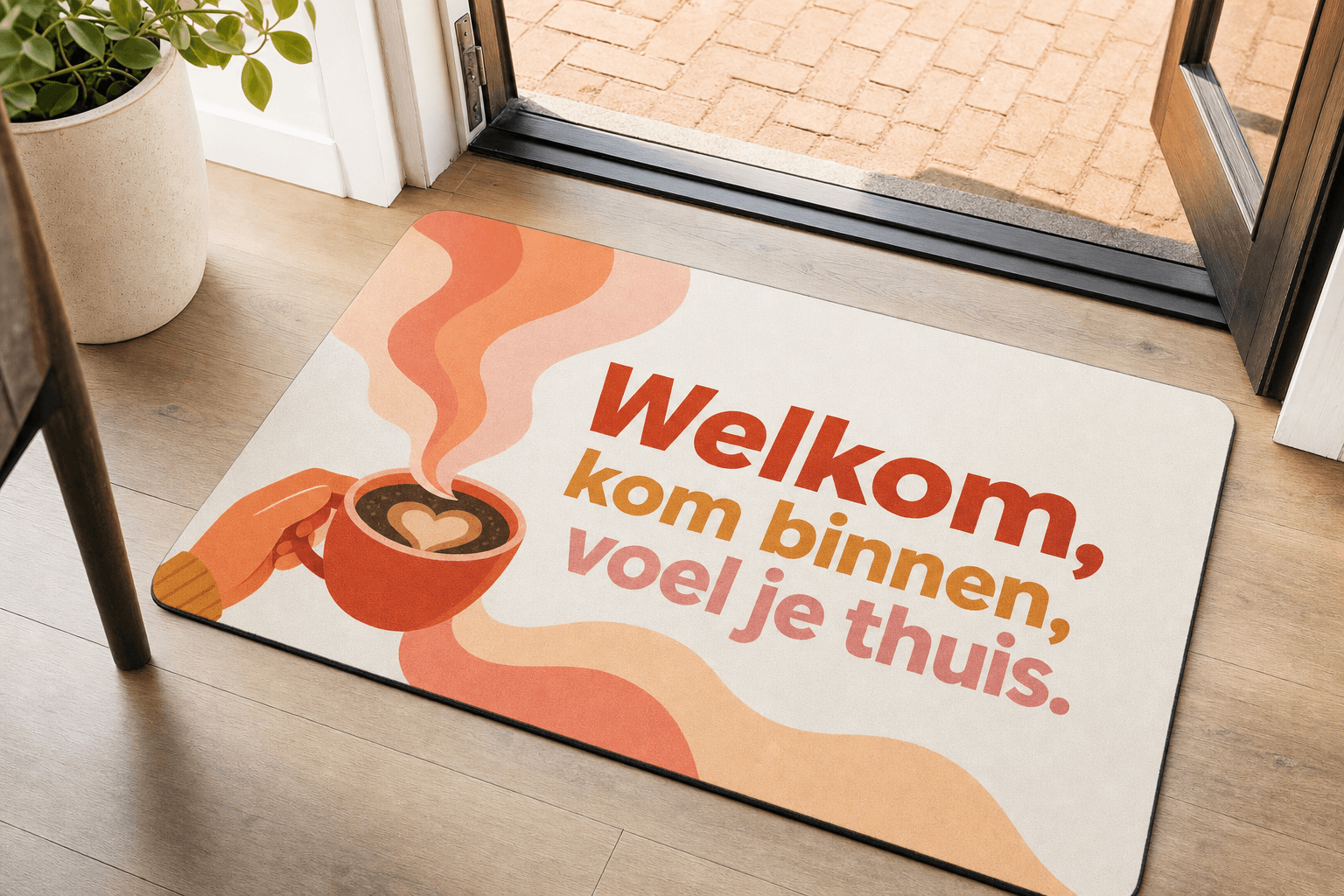 Schoonloopmat met full colour bedrukking
