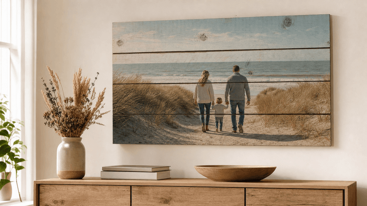 Foto op steigerhout