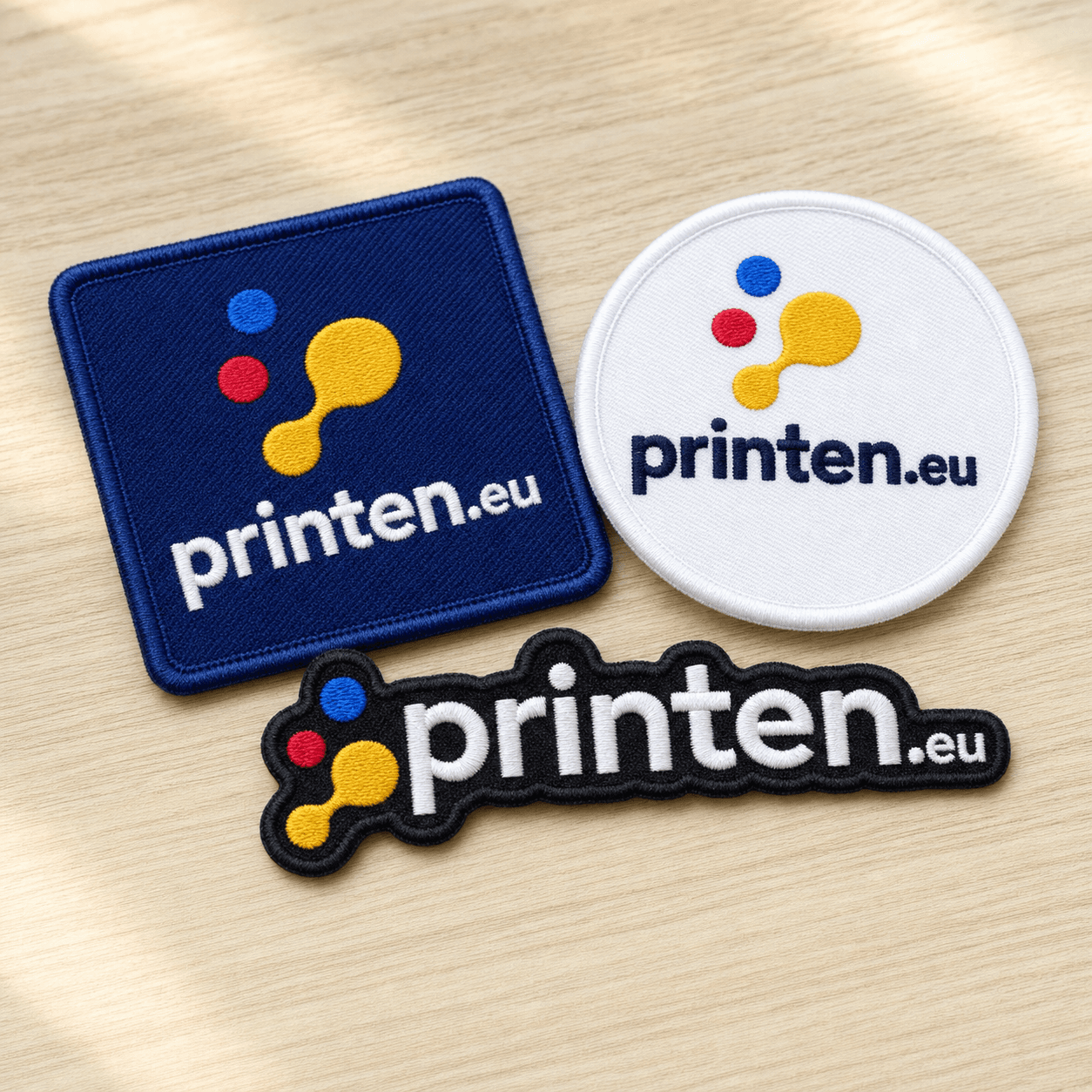 Geborduurde emblemen (patches) met eigen logo