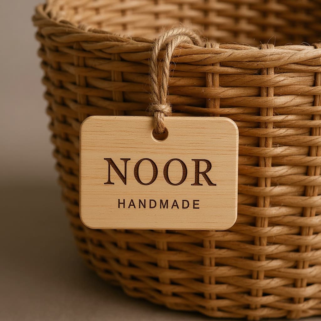 Gegraveerde labels van hout, kurk of metaal