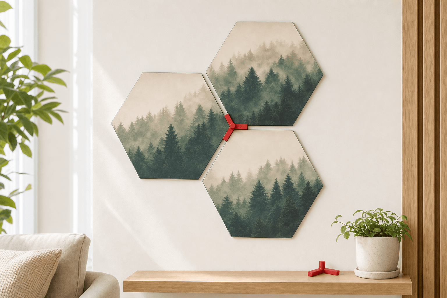 Hexagon afstandhouder voor hexagon panelen