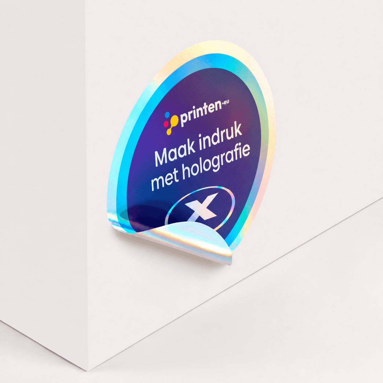 Holografische stickers met contour- of kisscutsnede
