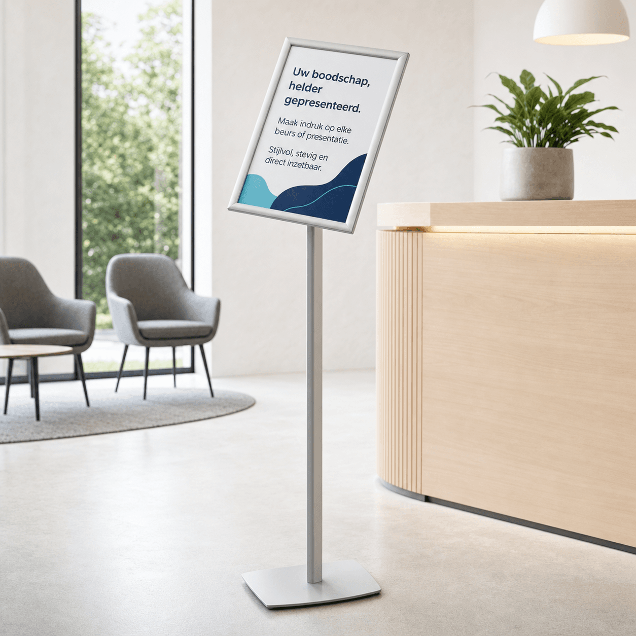 Infostand Aluminium A4/A3 – Frame voor Presentatiemateriaal