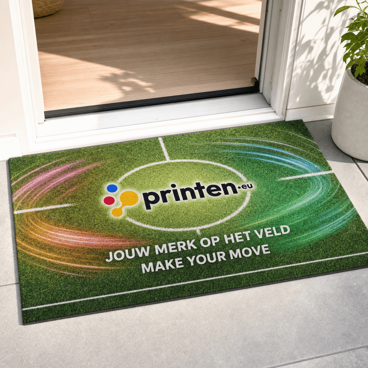 Kunstgras bedrukken met eigen logo of tekst