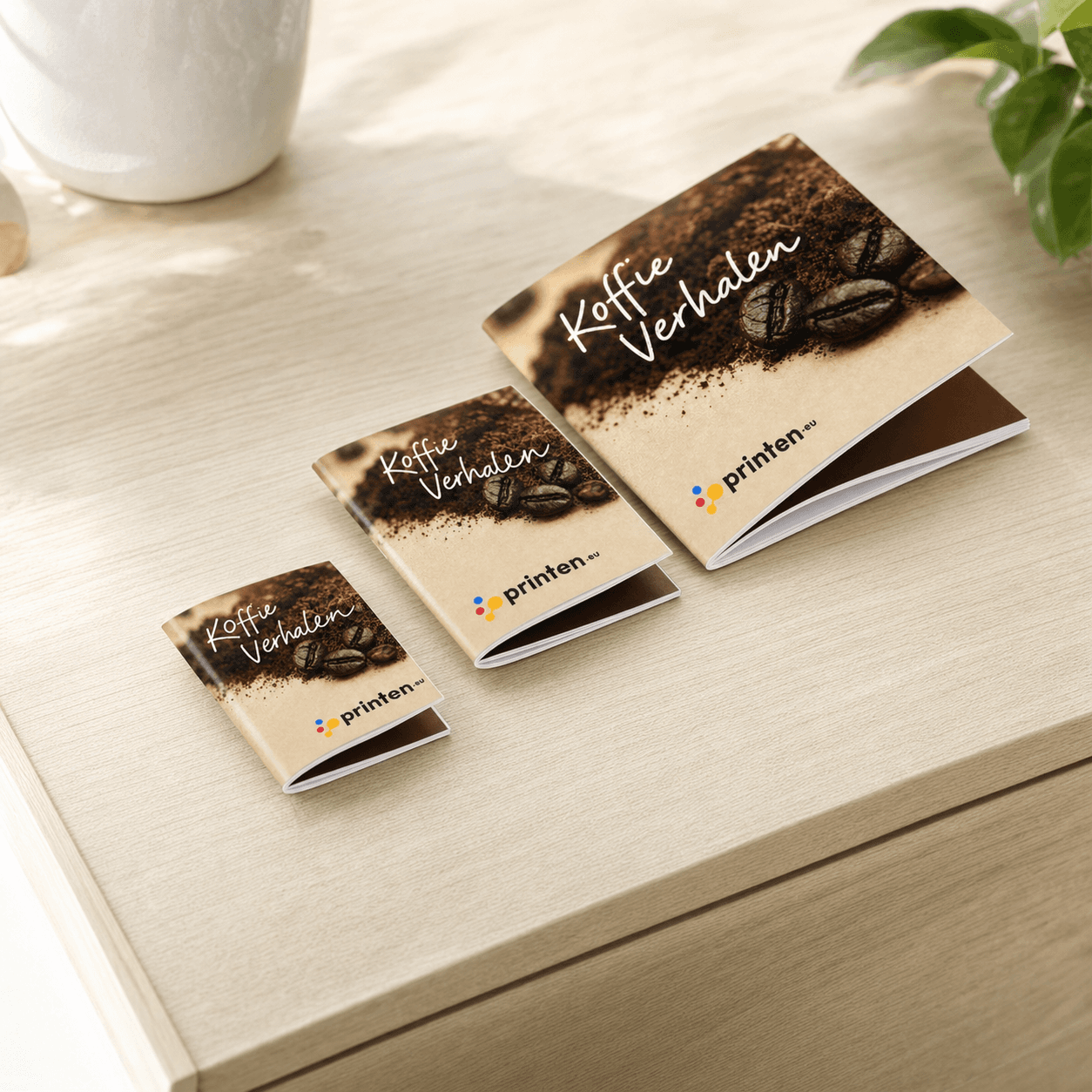 Mini magazines met gelijmde binding en optioneel koord