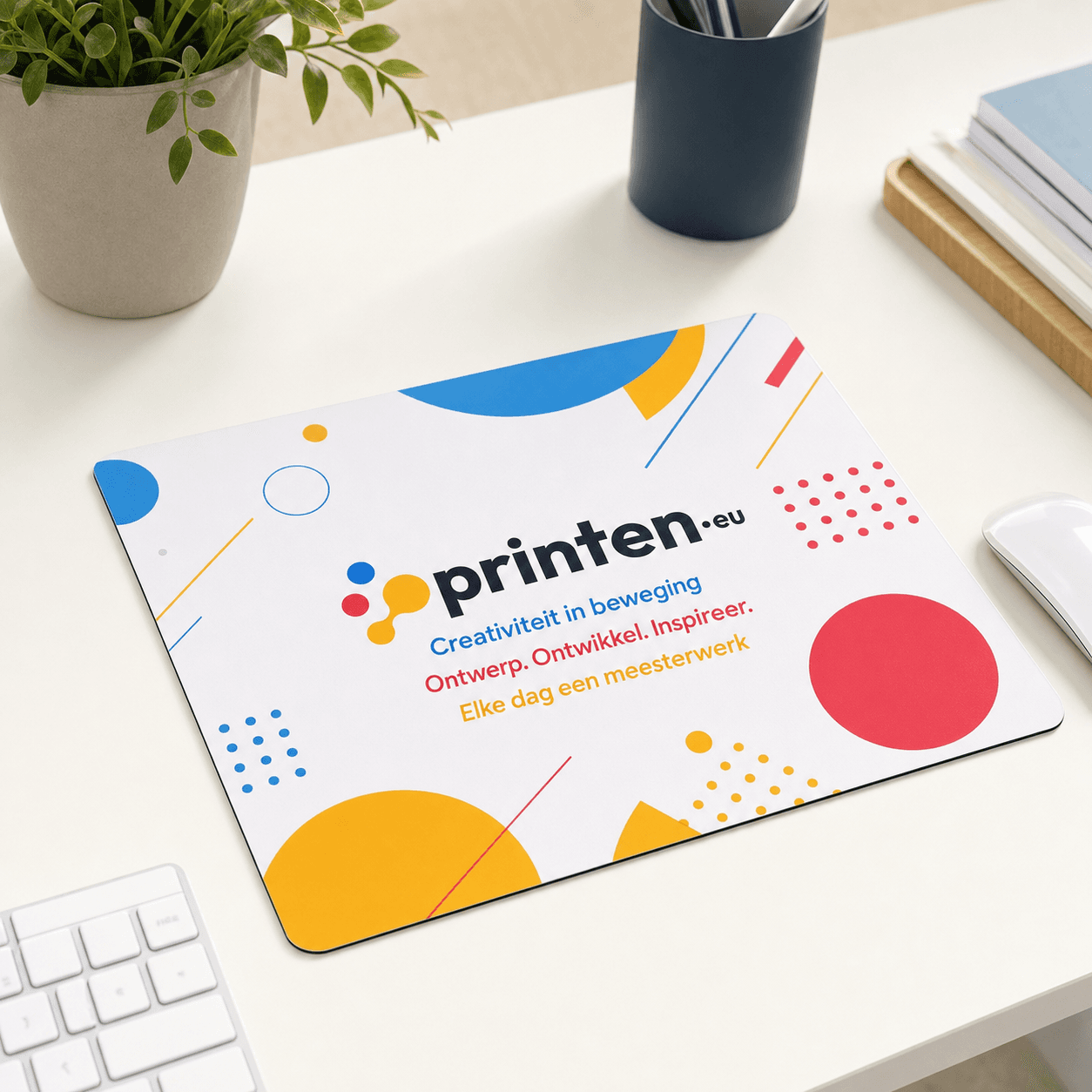 Bedrukte muismat met direct print op hardtop