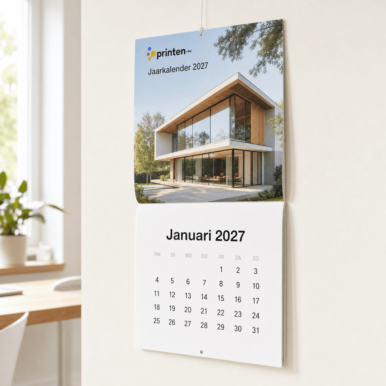Muurkalender geniet | Full colour bedrukte jaarkalender