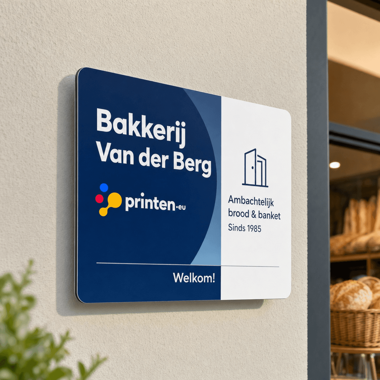 Naamborden voor binnen en buiten – bedrukt op Forex, Dibond of Plexiglas