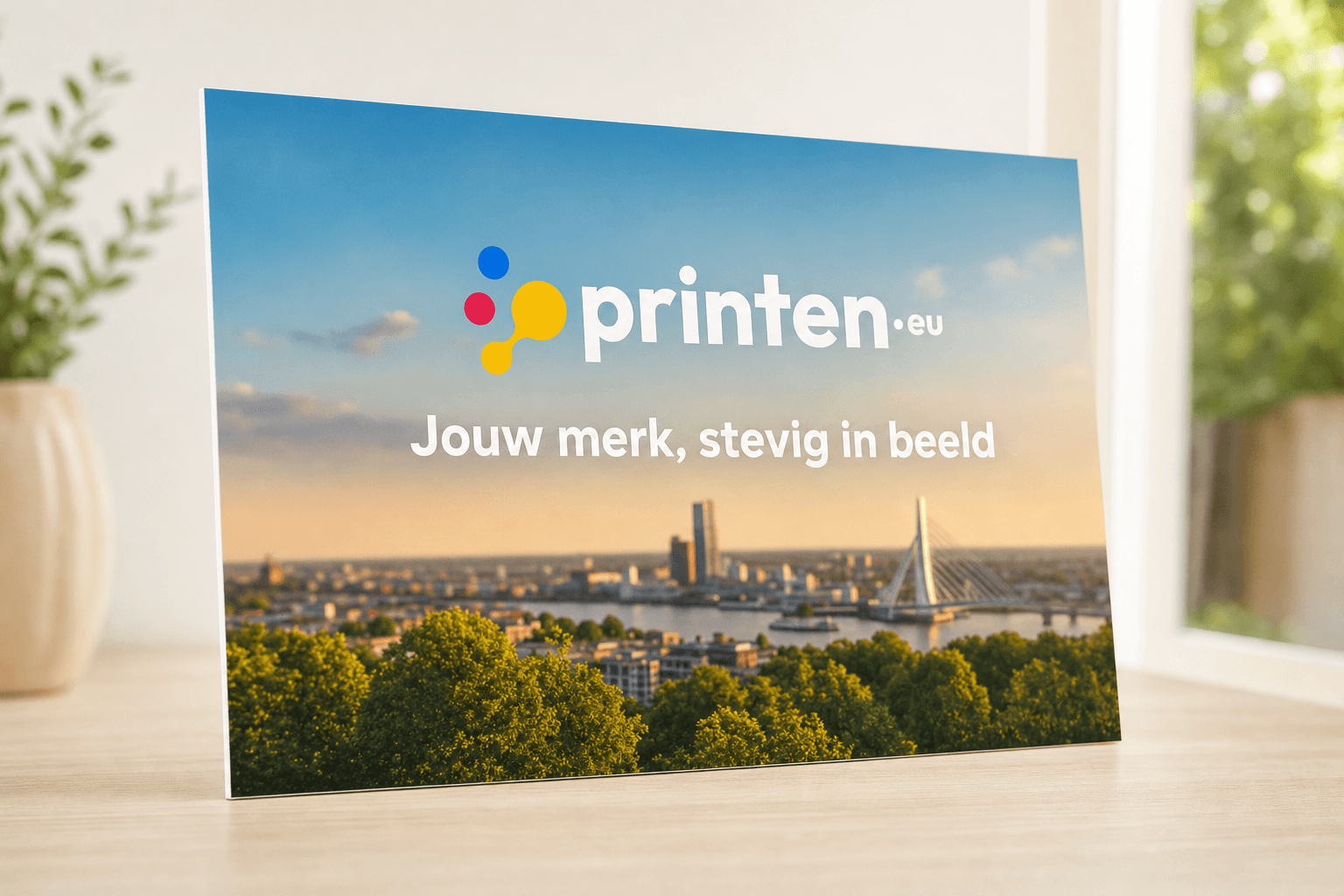Polystyreen plaat bedrukt met full colour