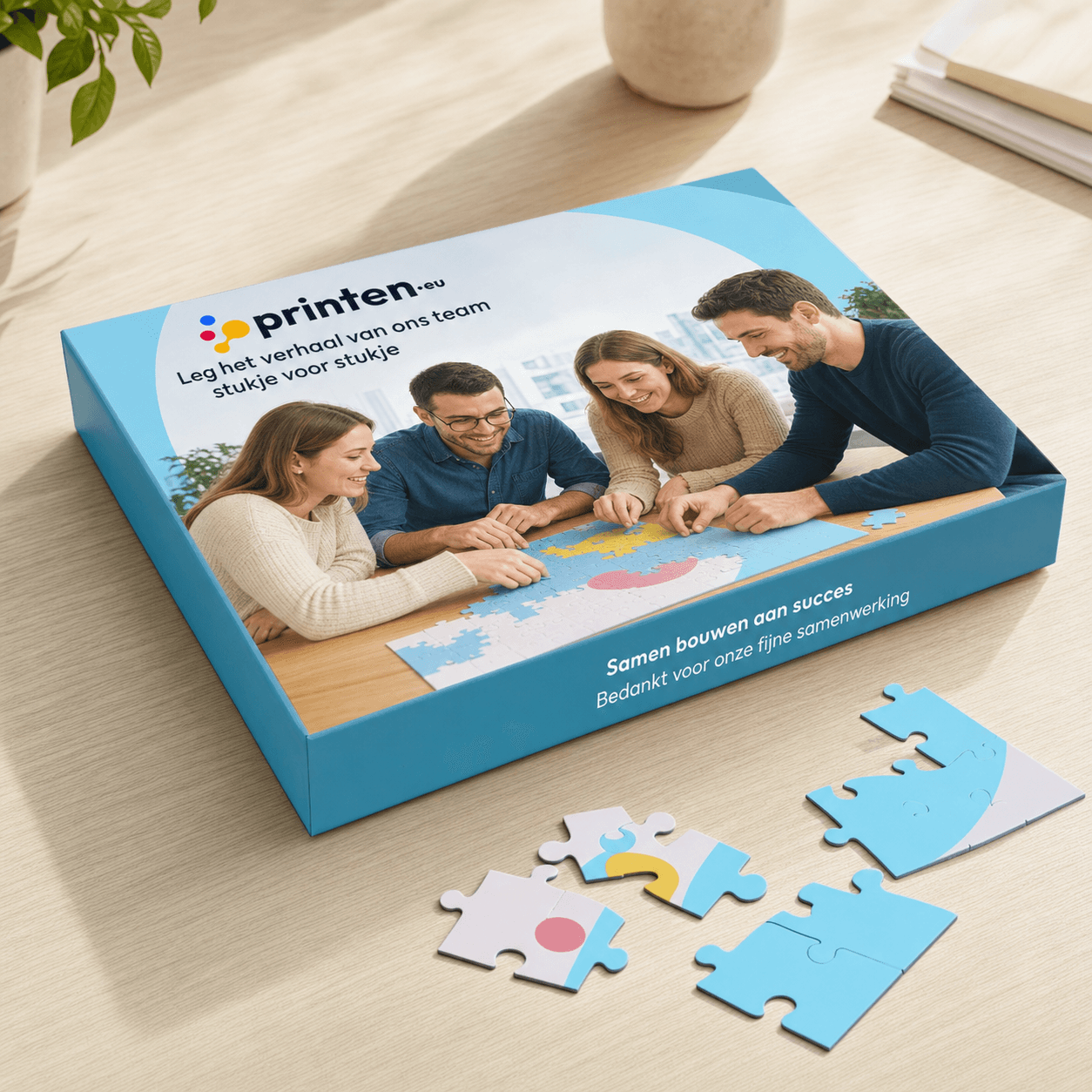 Puzzel met doos – Gepersonaliseerde legpuzzel in 100, 200 of 500 stukjes