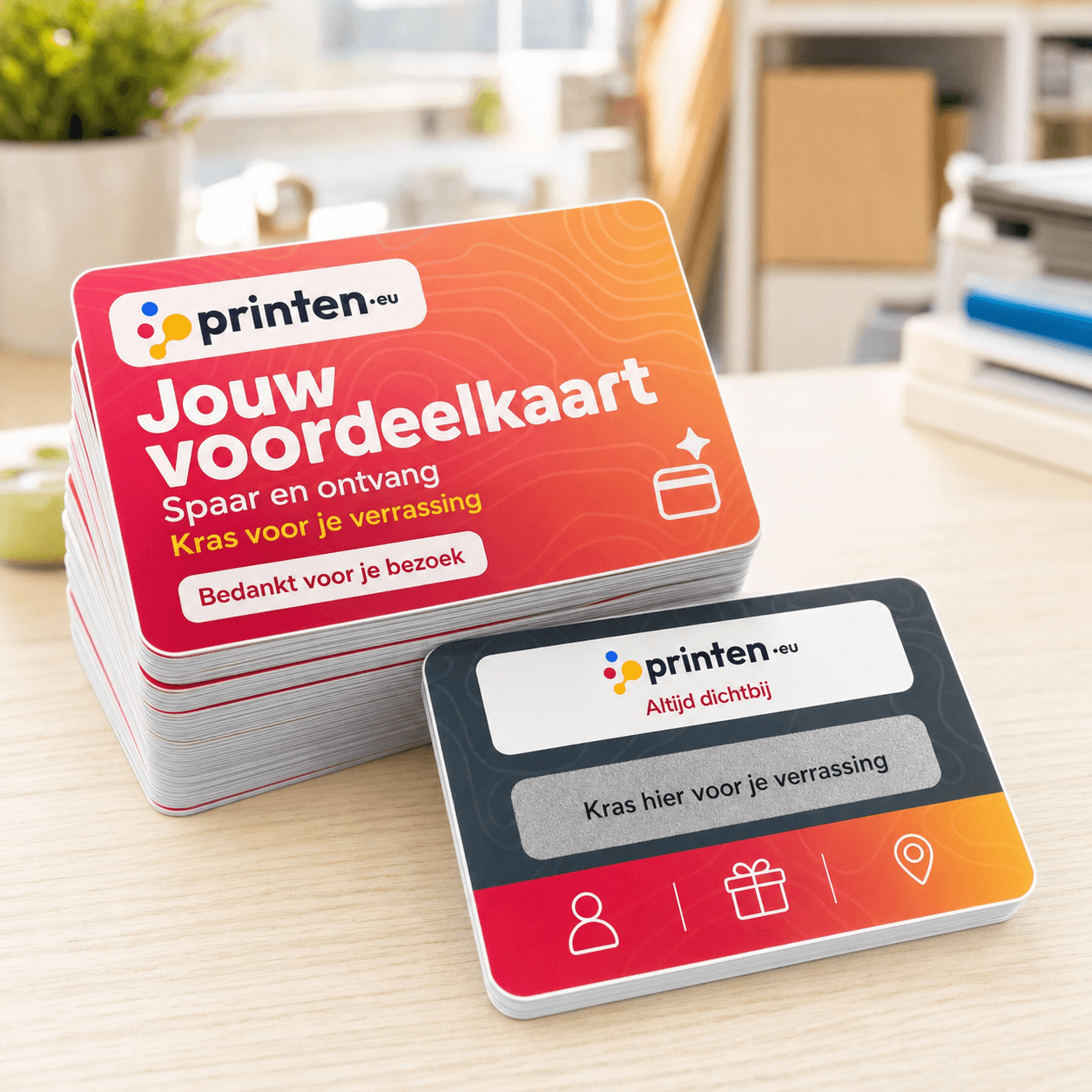 PVC-pasjes met full colour bedrukking - creditcardformaat