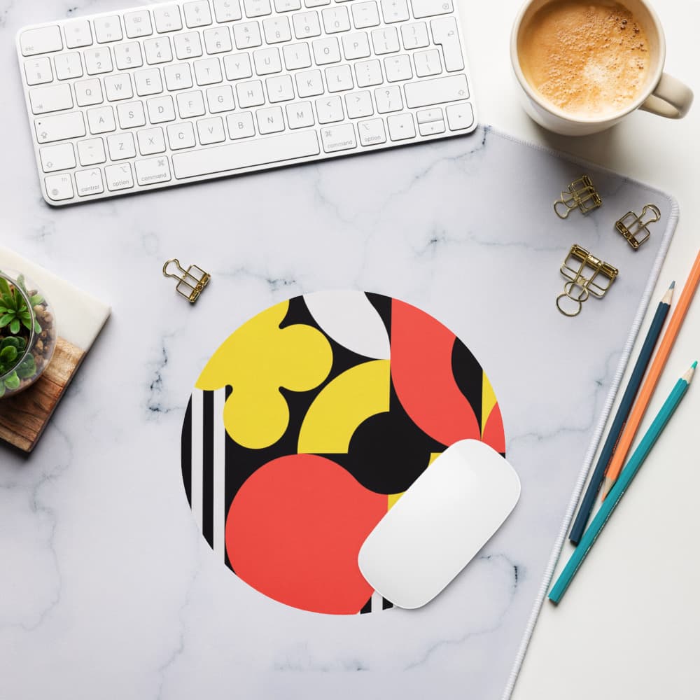 Ronde muismat met print - Personaliseer je bureau