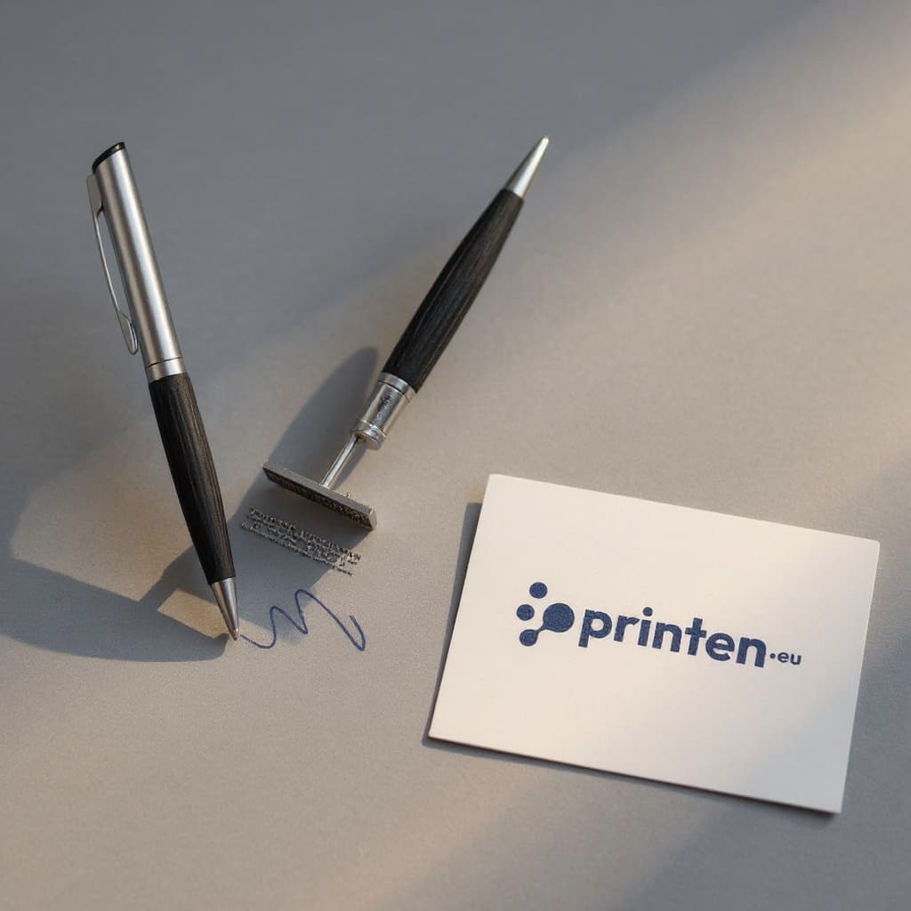 Stempelpen met eigen tekst, pen en stempel in één