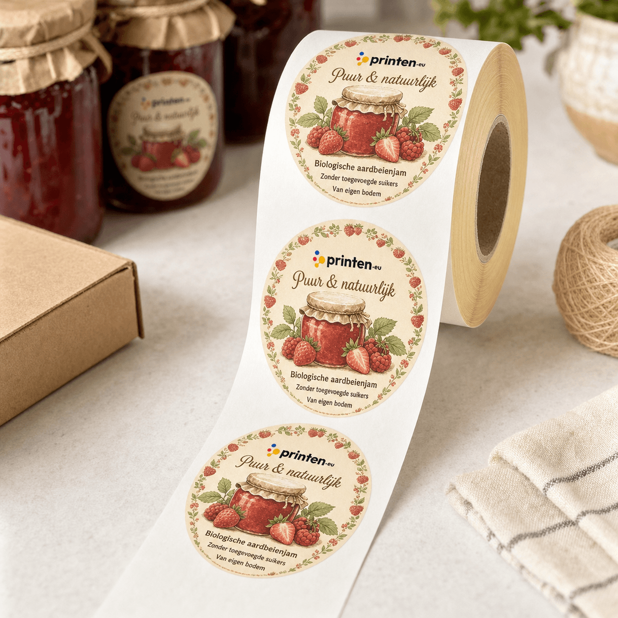Stickers op rol – zelfklevende labels voor verpakking en etikettering