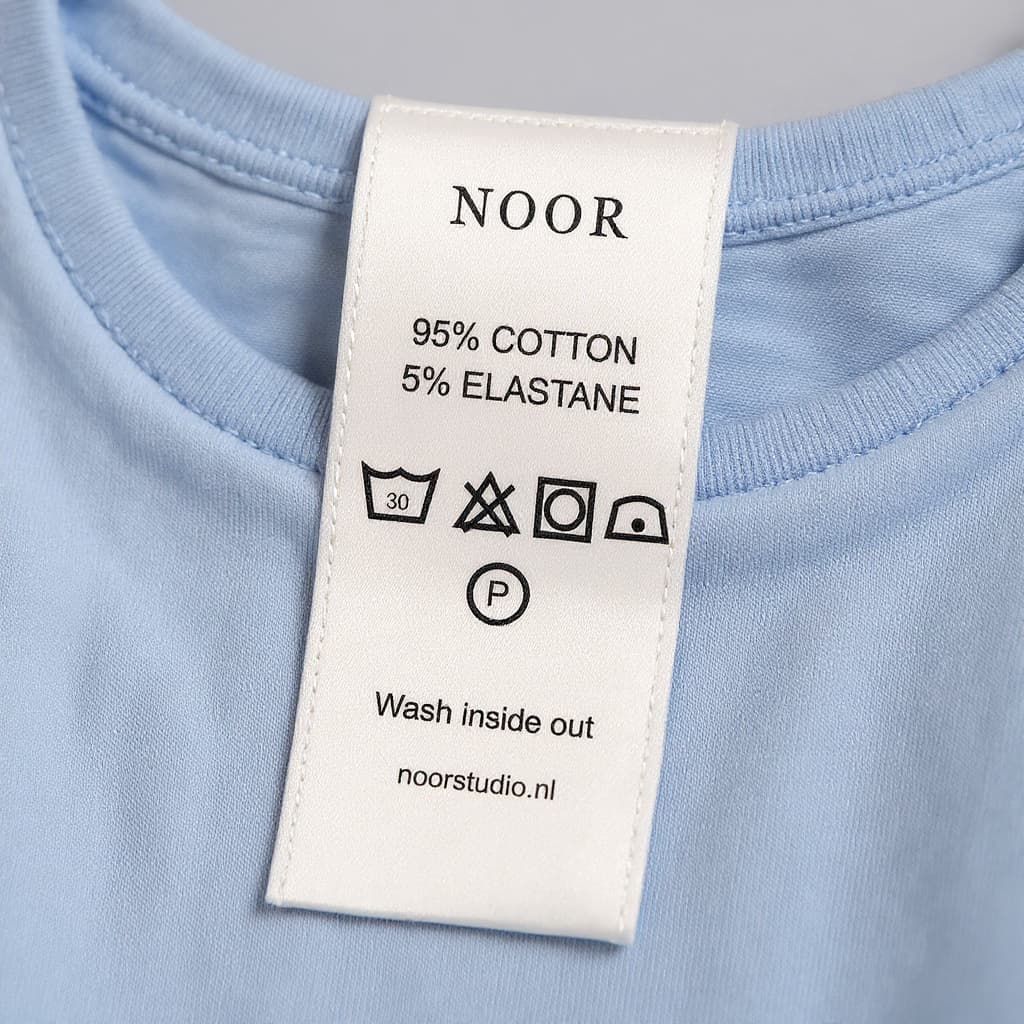Waslabels met wasvoorschrift