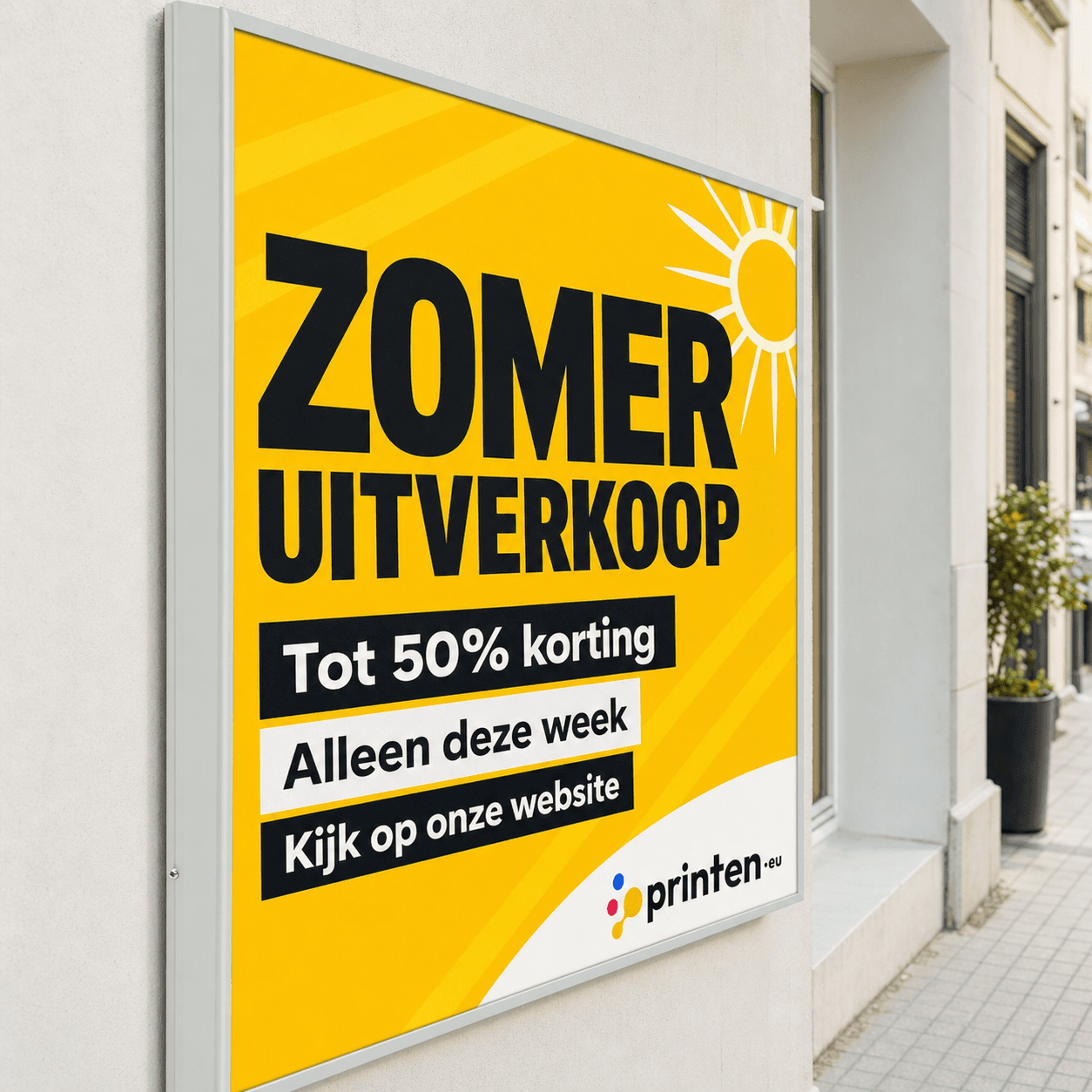 X-tens® doeken met platte pees voor strakke buitendisplay