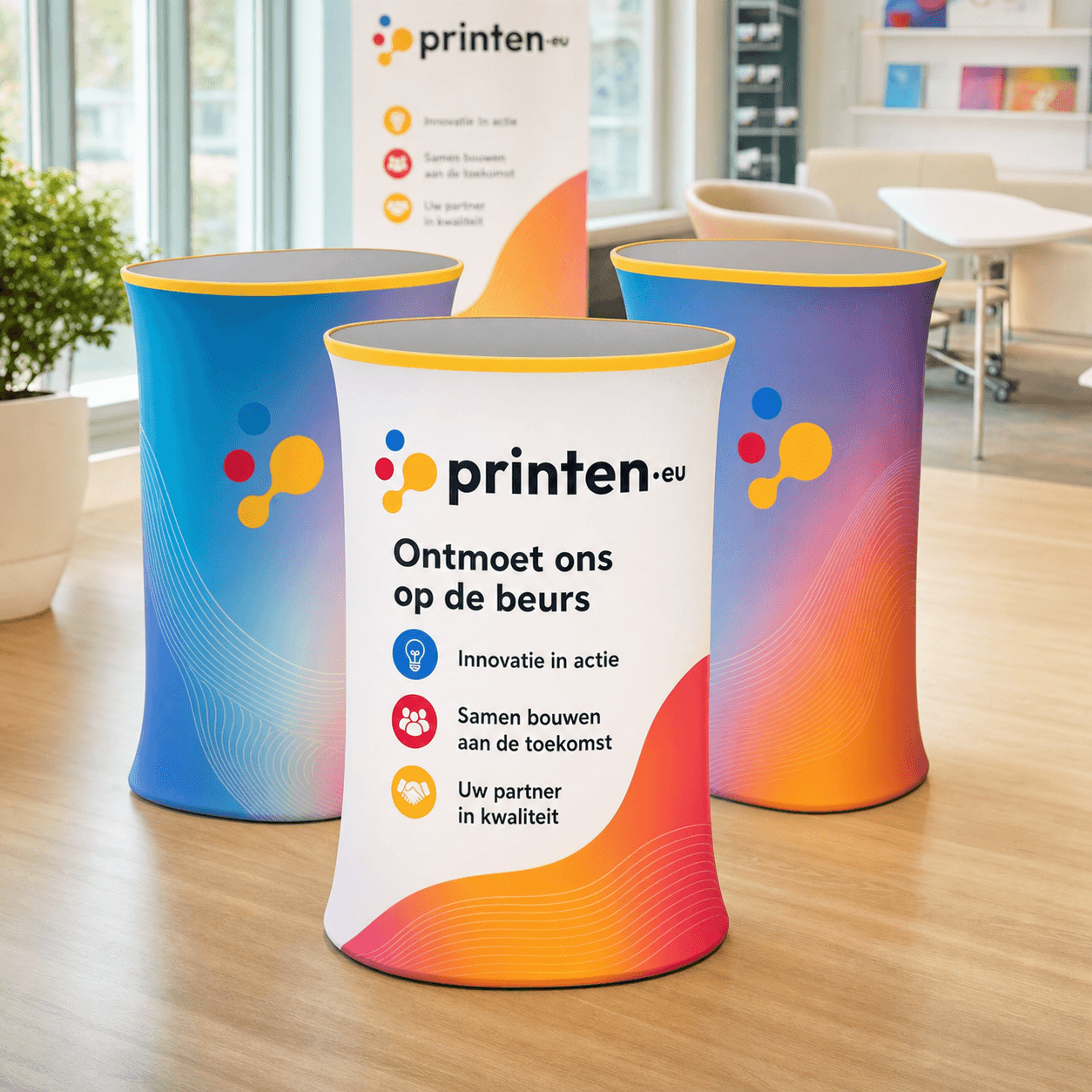 Zipper beursbalie met full colour bedrukking
