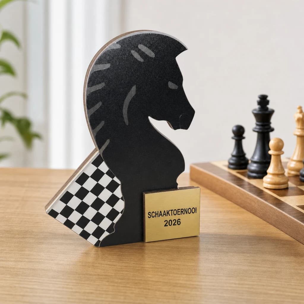 Trofee op maat van staal en hout